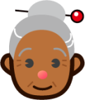 older woman (brown) emoji