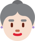 older woman tone 1 emoji
