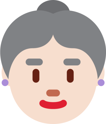 older woman tone 1 emoji