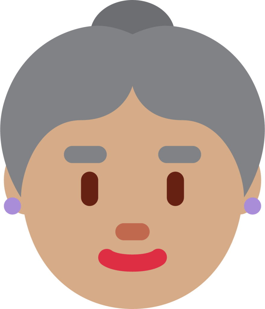 older woman tone 3 emoji