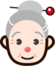 older woman (white) emoji