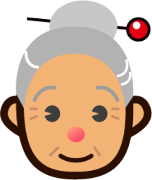 older woman (yellow) emoji