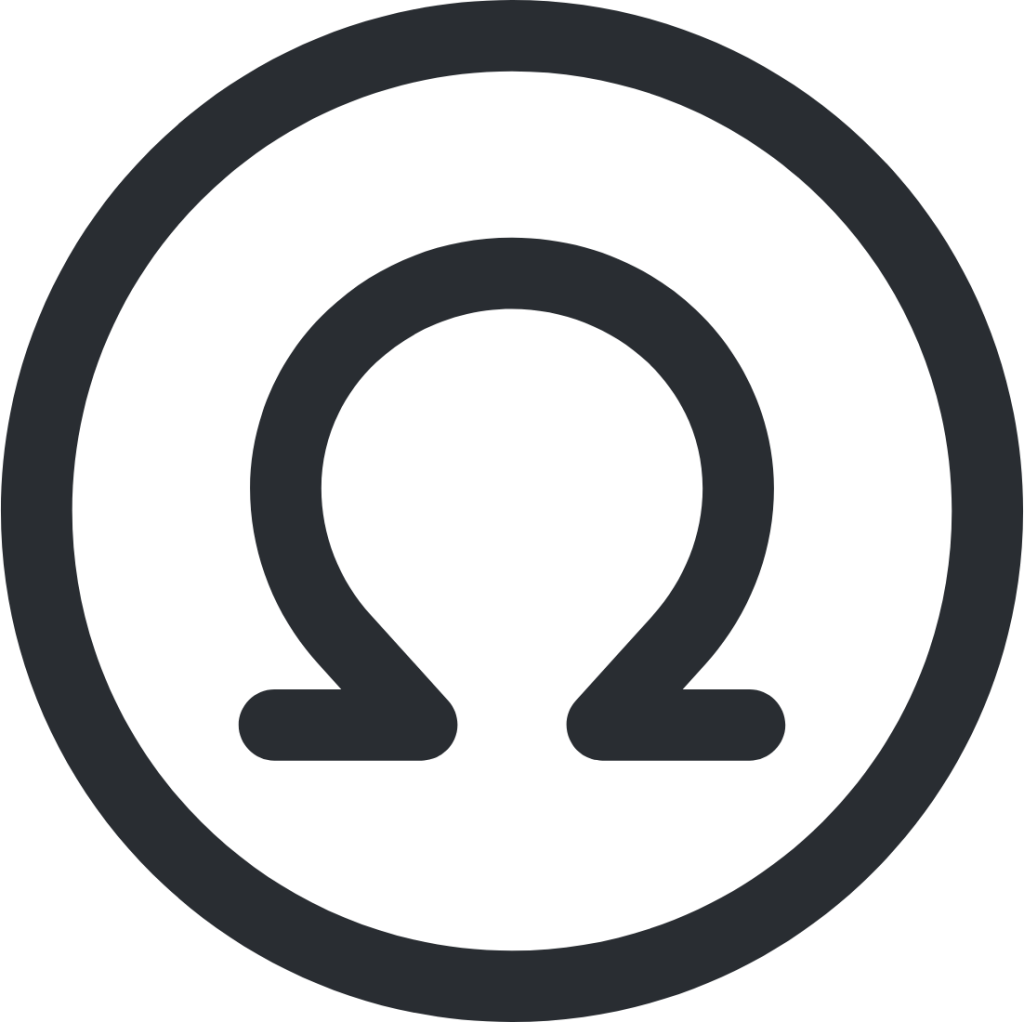 omega circle icon