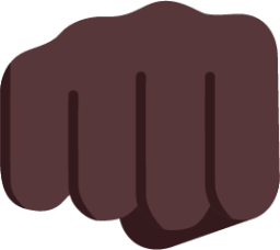 oncoming fist dark emoji