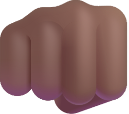 oncoming fist medium dark emoji