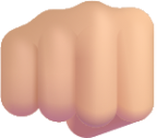 oncoming fist medium light emoji