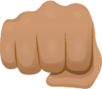 Oncoming fist skin 3 emoji emoji