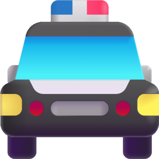 oncoming police car emoji