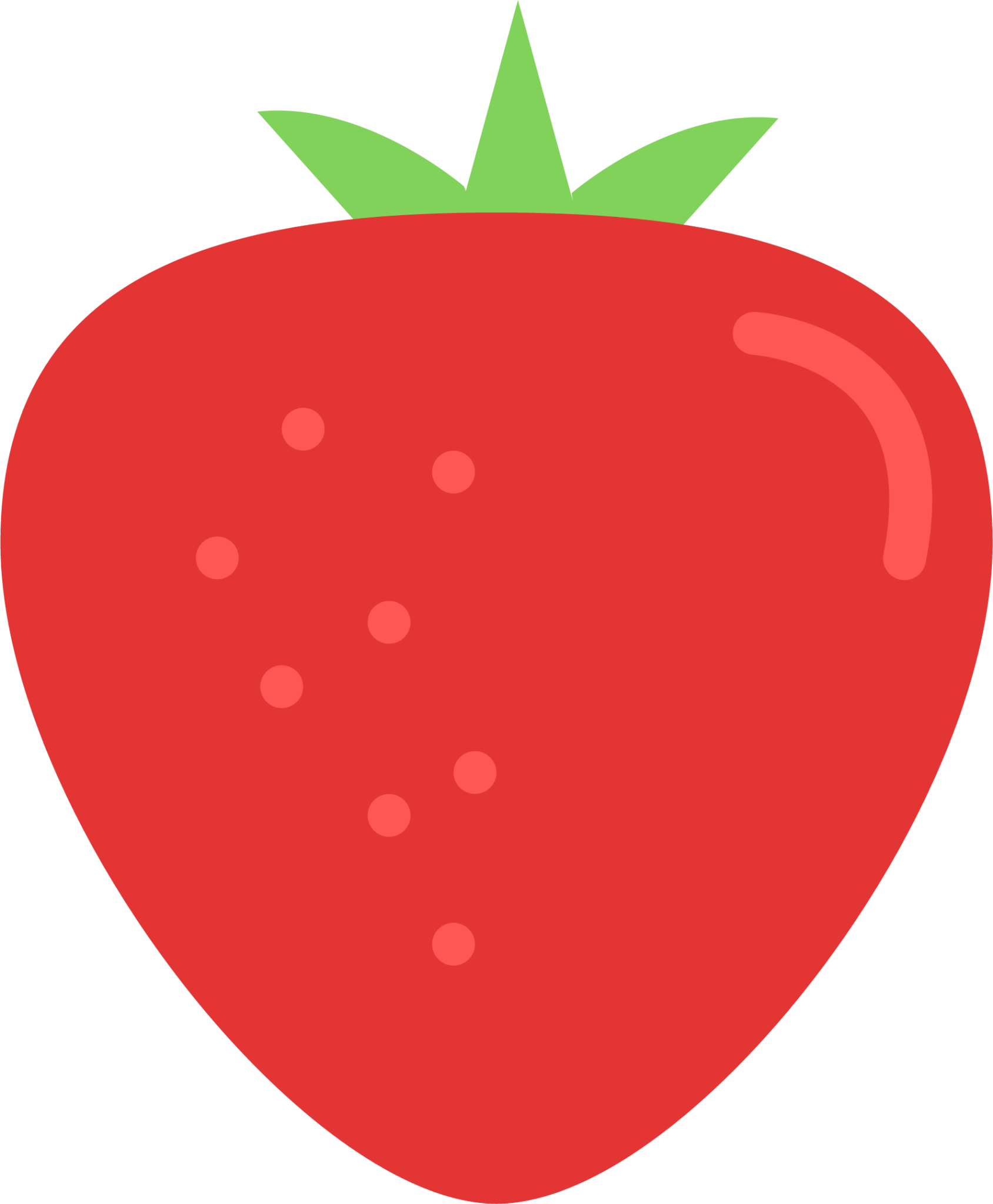 one red strawberry icon