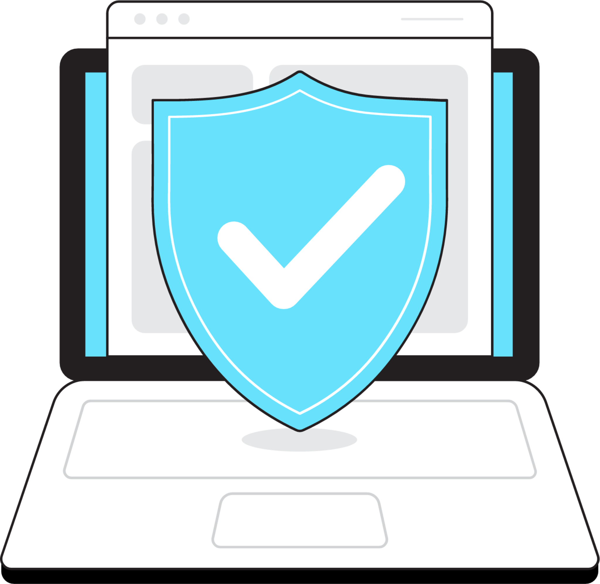 Online protection illustration