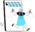 Online shopping illustration