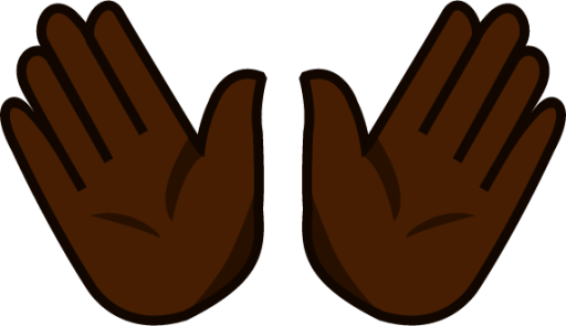 open hands (black) emoji