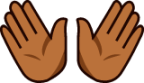open hands (brown) emoji