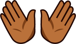 open hands (brown) emoji