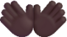 open hands dark emoji
