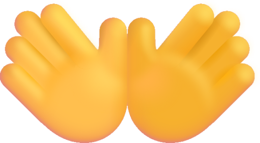 open hands default emoji
