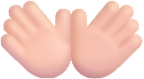 open hands light emoji