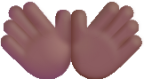 open hands medium dark emoji