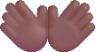 open hands medium dark emoji