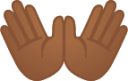 open hands: medium-dark skin tone emoji