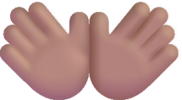 open hands medium emoji