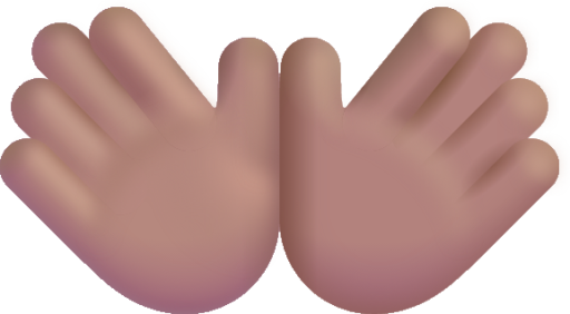 open hands medium emoji