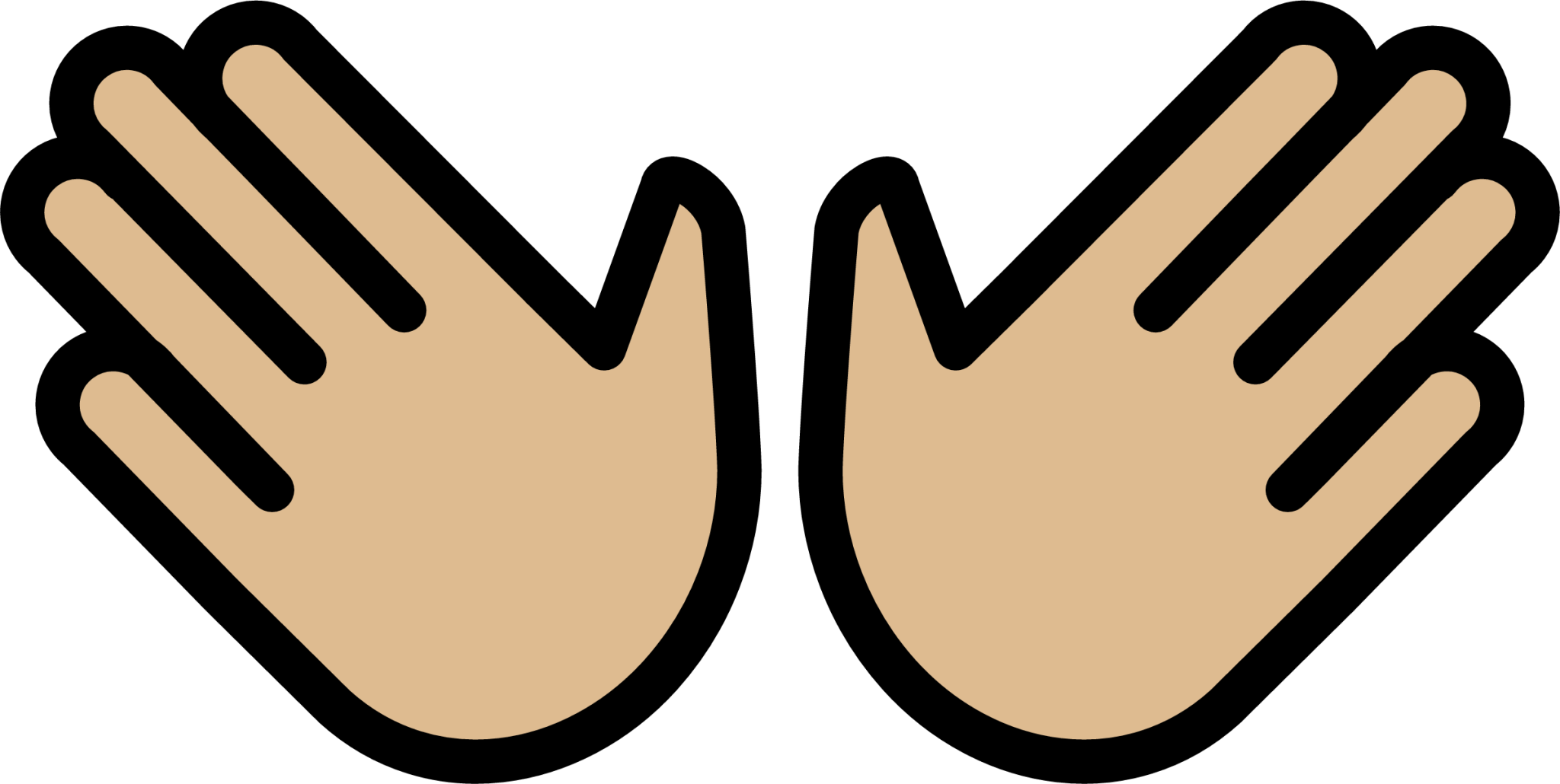 open hands: medium-light skin tone emoji