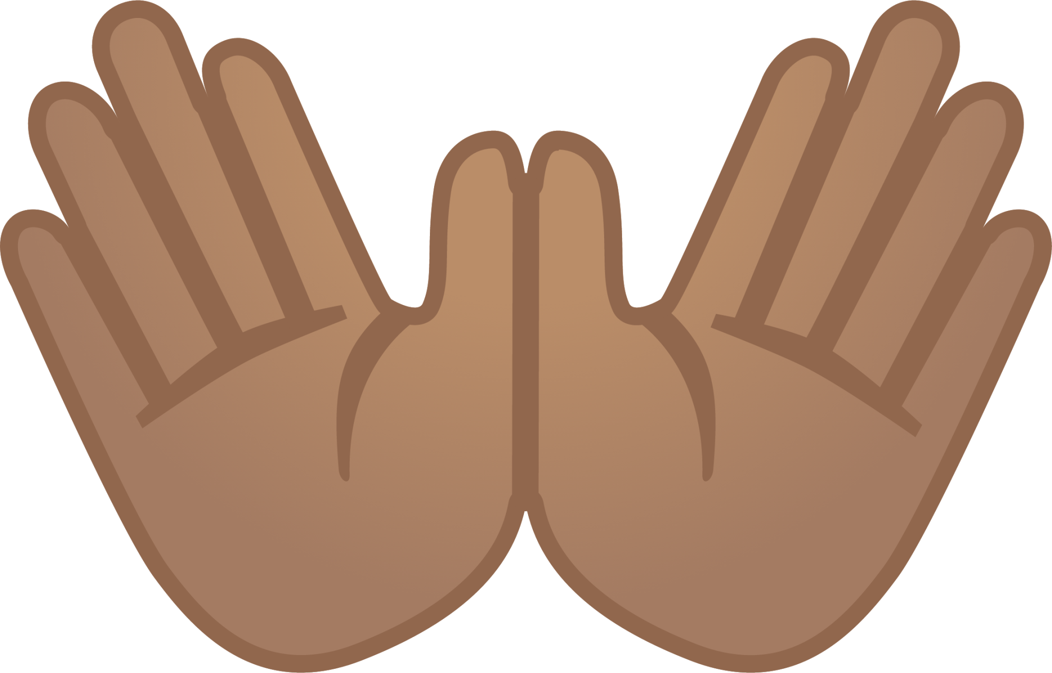 open hands: medium skin tone emoji