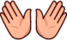 open hands (plain) emoji