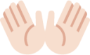 open hands sign tone 1 emoji
