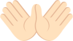 open hands sign tone 1 emoji