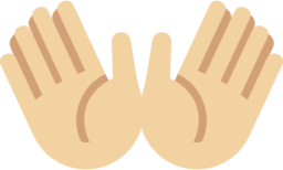 open hands sign tone 2 emoji