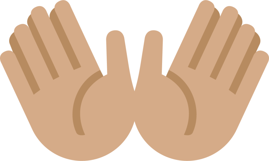 open hands sign tone 3 emoji