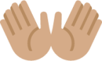 open hands sign tone 3 emoji
