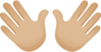 Open hands skin 2 emoji emoji