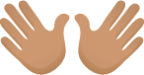 Open hands skin 3 emoji emoji