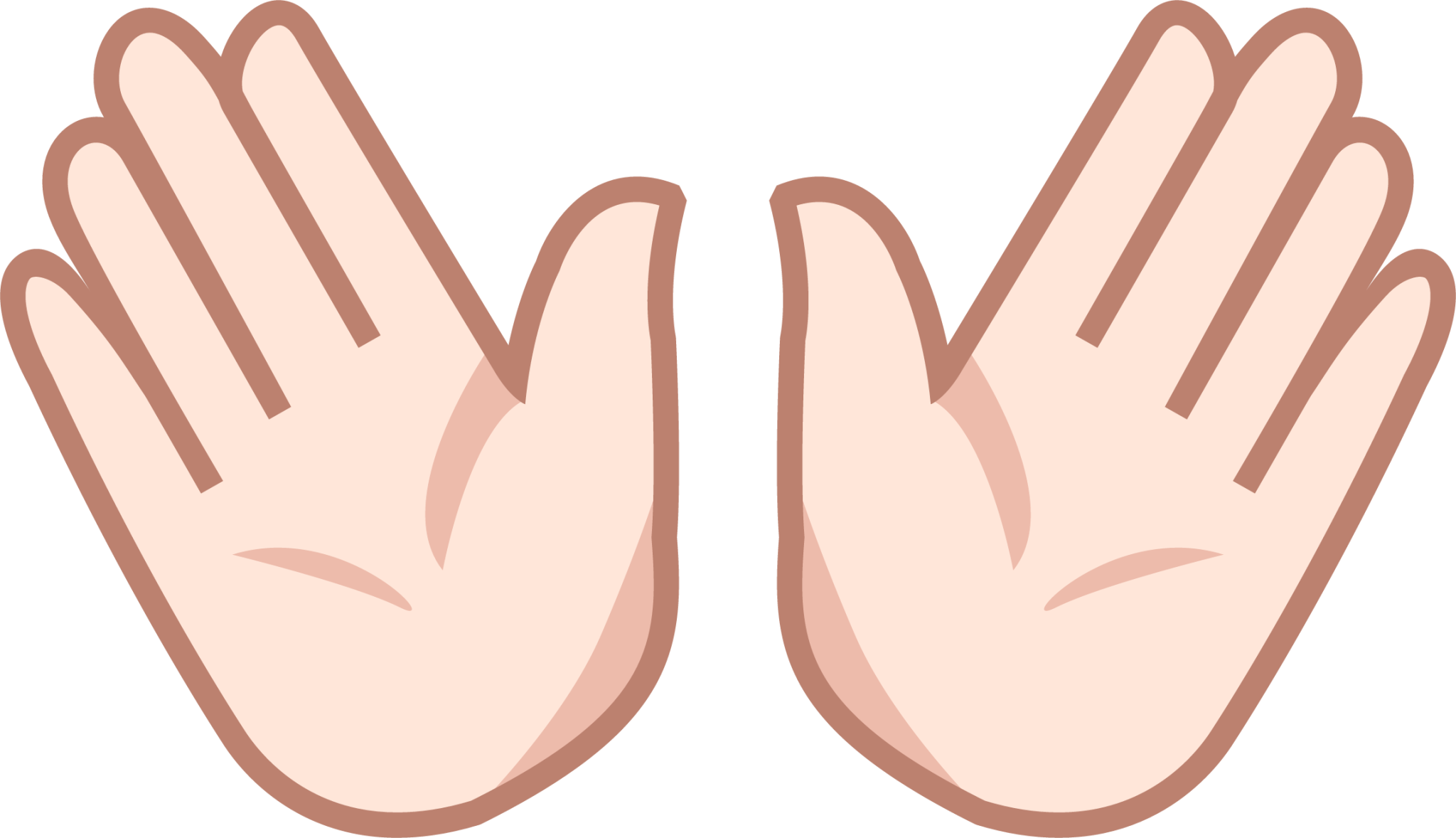 open hands (white) emoji