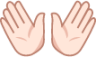 open hands (white) emoji