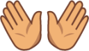 open hands (yellow) emoji