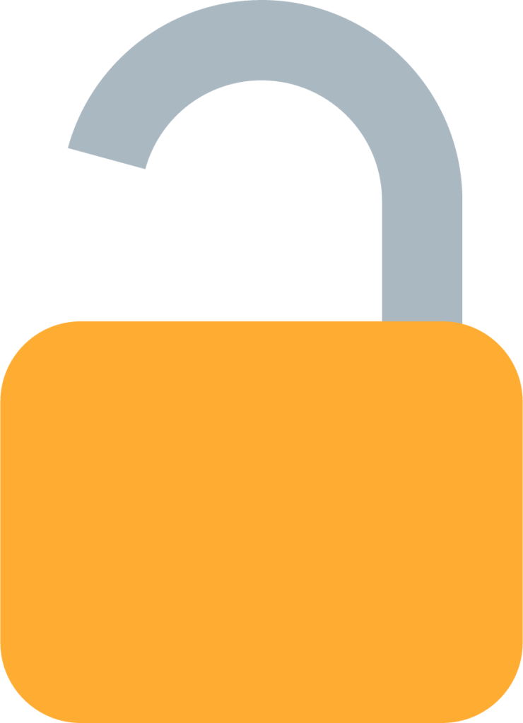 open lock emoji