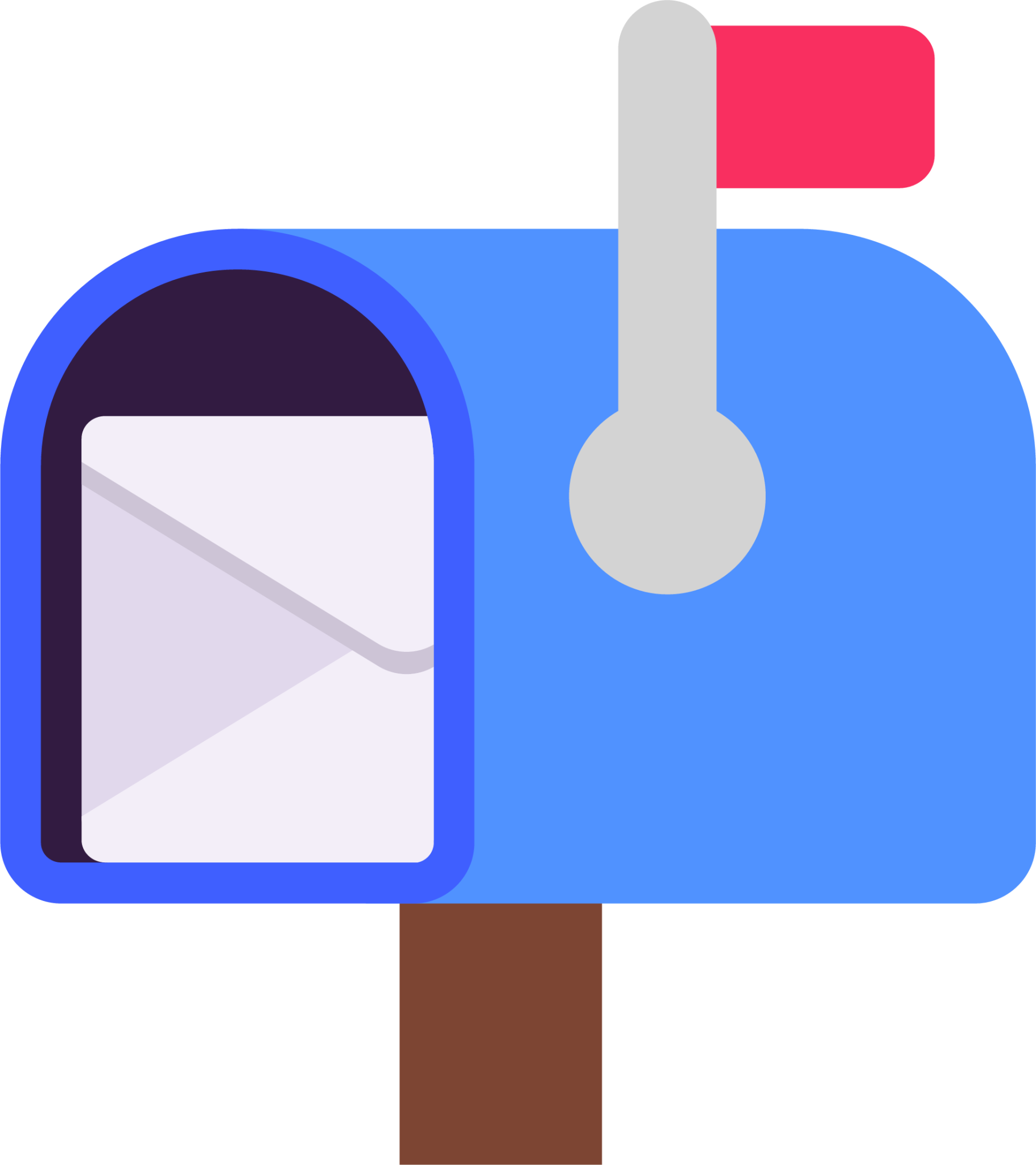 open mailbox with raised flag emoji