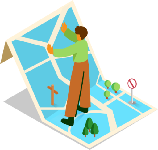 Open map illustration
