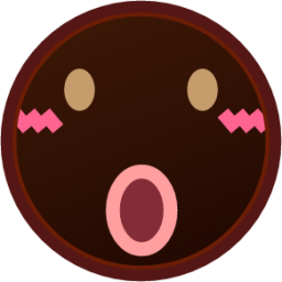 open mouth (black) emoji