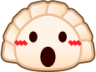 open mouth (dumpling) emoji