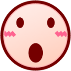open mouth (white) emoji
