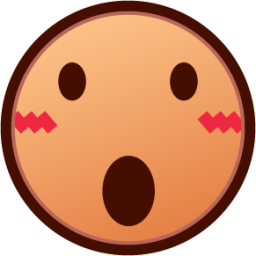 open mouth (yellow) emoji