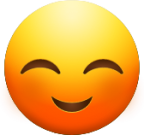 Optimistic Blushing Face emoji