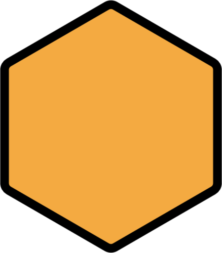orange hexagon