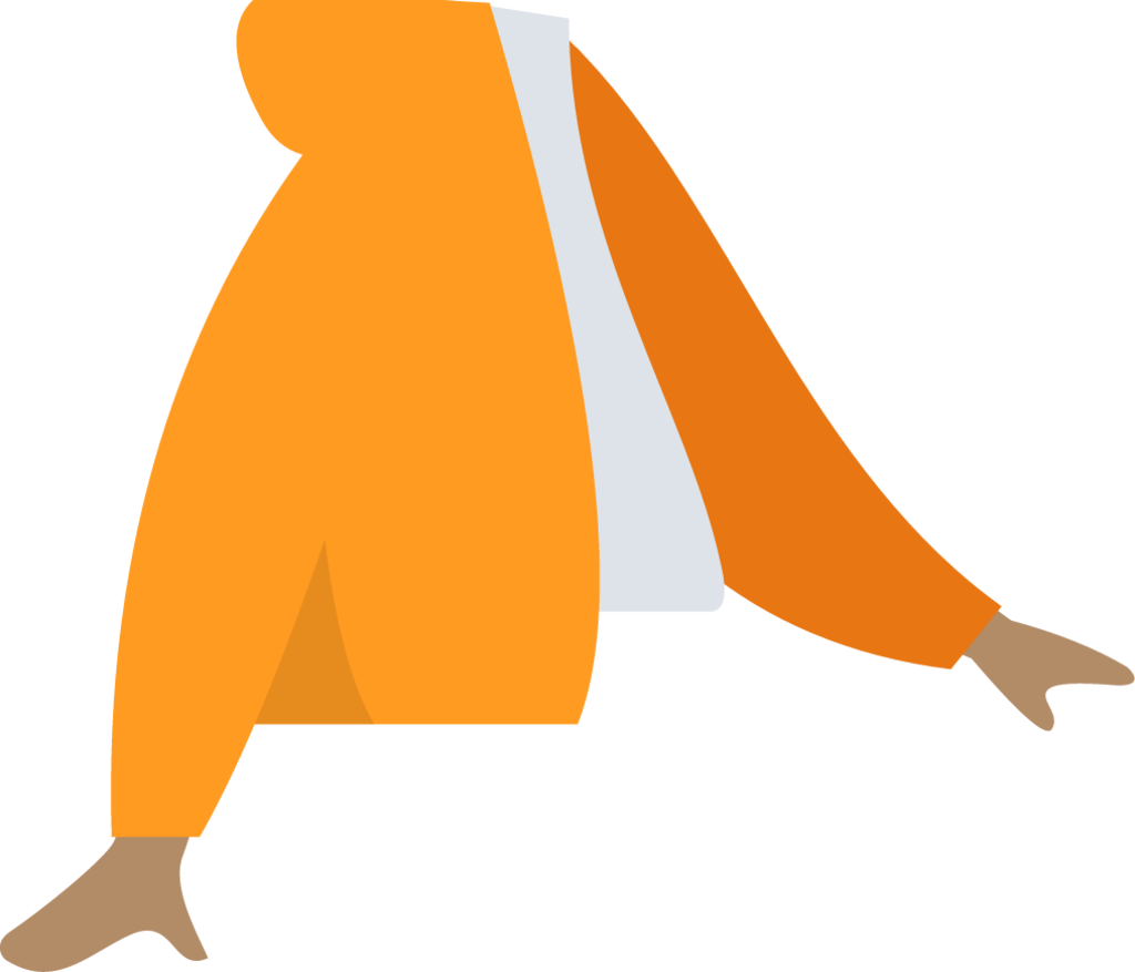 orange hoodie jacket illustration