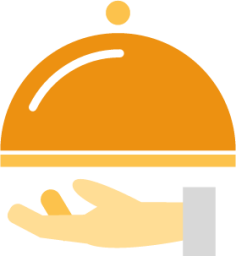 ordering food hand icon
